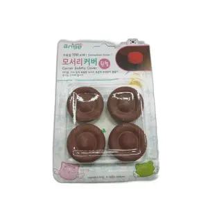 앙쥬 모서리커버 4P 가드쿠션 코너쿠션 가구 보호대 아기대 안전 투명테이프 테이프