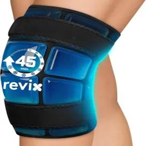 REVIX 무릎 스 팩 랩 45분 지속 가능한 그리드 젤 디자인의 재사용 허벅지 팔꿈치 종아리 및 다리의