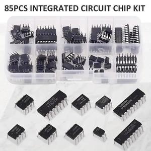 85PCS 10 가지 유형 NE555 LM324 LM393 UA741 ULN2803 LM358 NE5532 PC817 집적 회로 DIP IC 조합 칩 키트
