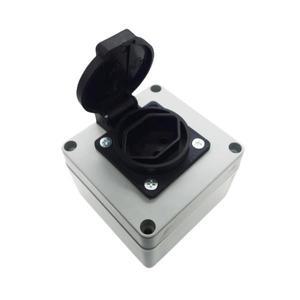 블랙 블루 유니버설 스위스 산업 안전 콘센트 10A 250V CE 커버 방수 방진 전원 커넥터 AC 소켓