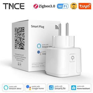 TNCE Tuya 스마트 플러그 WiFi/Zigbee3.0 소켓 16A/20A 전원 모니터 원격 제어 라이프 APP 음성 Alexa