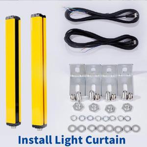 적외선 격자 보호 장치 - 8/10/12/14 빔 안전 라이트 커튼 20mm/40mm 해상도 NPN 스위치