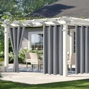 커튼 그늘막 파고라 천 농막 테라스 커텐 가제보 야외정자 초가 전원주택 조립식 정자 마당