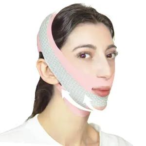 수면용 V 라인 팅 마스크 턱 스트랩 얼굴 이중 감속기 테이프 및 코골이 솔루션 핑크