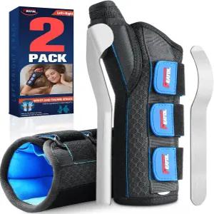 드 케르뱅의 건막염 손목 터널 건염 를 위한 엄지-엄지 보조기가 포함된 FEATOL 2팩 - 왼쪽 및 오른쪽