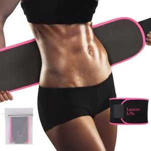 리앤 L.fe 허리 트리머 벨트 - 원 사이즈 52 운동 및 피트니스를 위한 프리미엄 네오프렌 스웨트 트레이너