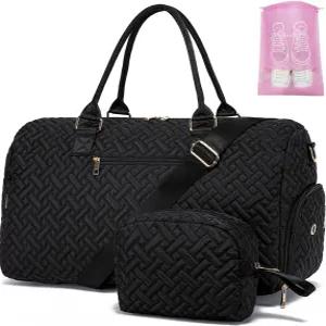 여행용 더플백 신발 수납공간이 있는 위켄더백 화장실 가방이 여성용 오버나이트백 젖은 포켓이 짐 분만 및
