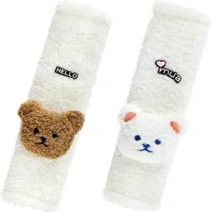 고졸라 카시트 어깨끈 패드 더 편안한 운전을 위한 곰 귀여운 안전벨트 쿠션이 있는 카와이 커버 가방 백팩