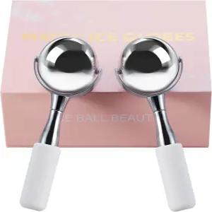 크라이오 페이스-360 회전식 깨지지 않는 스틸 스 글로브 콜드 마사지 롤러 볼 - 여성용 얼굴 피부 관리