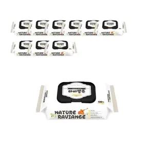 엠보싱 물티슈 네이처 캡형 100매 10개 일회용 대용량