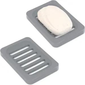 Topsky 2Pcs 비누 접시 홀더 미끄럼 방지 욕실 액세서리 실리콘 케이스 세이버 싱크대 데크 욕조 샤워