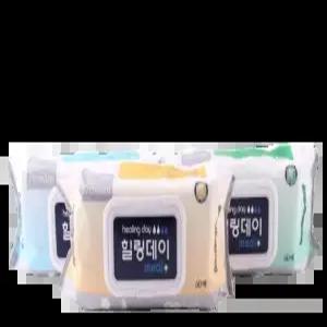 힐링데이 빅사이즈 프리미엄 엠보싱 물티슈 캡형[18x32cm] 60매,15팩