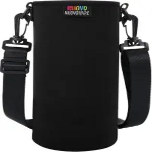 누오보웨어 물병 캐리어 가방 프리미엄 네오프렌 휴대용 단열 슬링 홀더 500ml/750ml/1000ml 남성 여성