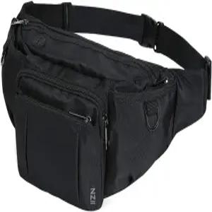 남성용 NZII 스포츠 패니 팩 지퍼 포켓 6개가 있는 아웃도어 허리 백 여행용 하이킹 사이클링 운동용