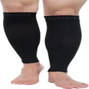 다리 지지 를 위한 8-15mmHg 남녀 와이드 종아리 소매 브레이스 압박 양말