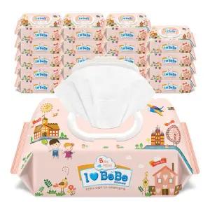 엠보 아기물티슈 피치 100매 캡형 20팩