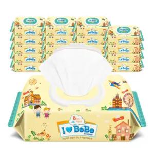 아이러브베베 아이보리 72매 20팩 캡형 아기물티슈 +휴대용12팩