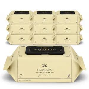 82g고평량 시그니앙 골드크림 10팩 캡형 엠보 70매 아기물티슈