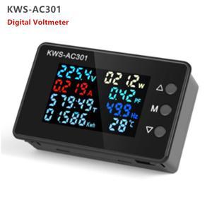 KWS-AC301 디지털 전압계 전력계 에너지 분석기 AC 50-300V 검출기 0-100A 50-60HZ