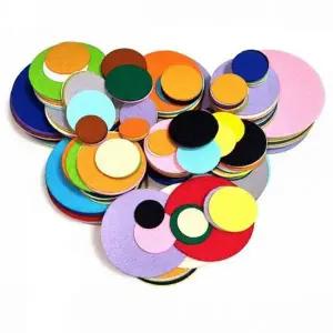 [셀러에이드]펠트지 공예용 원단 두꺼운 원형 재단 만들기 놀이용 펠트 펠트원형