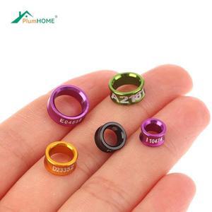 10피스 알루미늄 앵무새 다리 반지 비둘기 발 조류 먹이 식별 야외 비행 훈련 도구 용품