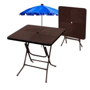 접이식 야외 탁자 플라스틱 파라솔 편의점 테이블 1개 포장마차 용테이블 카페 포차 테라스 정원 행사용