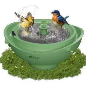 분수 및 배터리 백업 기능이 있는 리치버드 솔라 버드 배스 3-in-1 걸이식 또는 독립식 조류 저수 보호