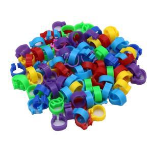 새발 클립 링 비둘기 훈련 도구 400 개 8mm  10 색 앵무새 먹이 식별 동물 용품