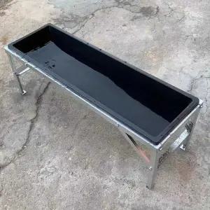 스테인리스 바닥 통 양계장 급식기 화이트