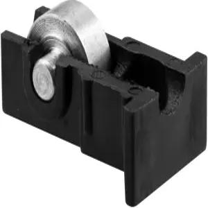 프라임 라인 G 3143 슬라이딩 윈도우 롤러 스틸 블랙 나일론 하우징(2팩)