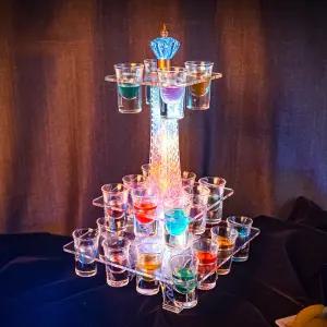 바 조명 칵테일잔 와인 칵테일 24구 하트 홀더 양주잔 무지개