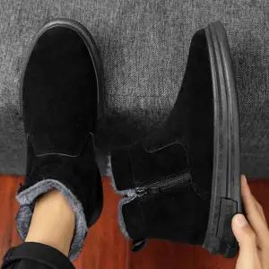 기모 남자 부츠 캐주얼 남자 방한화 겨울 신발 털부츠 NYX7+9LlK