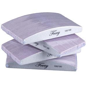 10 개/몫 네일 파일 버퍼 양면 80/100/150/180/240 그릿 리마스 트리머 라임 아트 Ongle 매니 도구