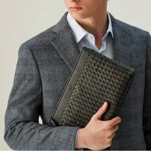 [닥스](센텀시티점)DBBA6E725BK [PORTSMOUTH+] 블랙 핸드크래프트 메쉬M 소가죽 클러치