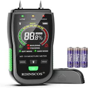 RDINS 디지털 수분 측정기 - 장작 건식 벽체 및 목재용 목공 가정 검사 수질 손상을 핀형 감지기