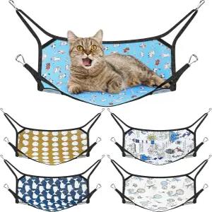 기니피그 햄 저빌 고양이 케이지(클래식)에 적합한 금속 새장용 5개 애완 해먹 침대 걸이용