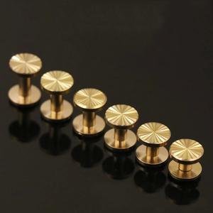 단단한 황동 바인딩 시카고 나사 벨트  스터드 리벳   앨범 가죽 공예 지갑 패스너  10 세트