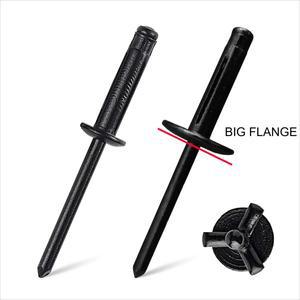 50피스 검정색 페인트 알루미늄 삼중 폭발 팝 리벳 대형 플랜지 블 블라인드 자동차 인테리어 에어컨 패스