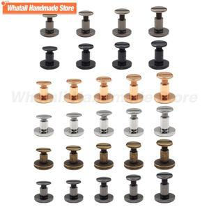 10 세트 금속 솔리드 스크류 네일 리벳 더블 곡선 헤드 벨트 스트랩 수하물 가죽 공예 의류/가방/신발 용