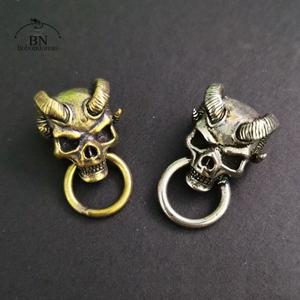 펑크 황동 염소 스컬 스크류 백 버클 DIY 가죽 벨트 가방 지갑 체인 버튼 리벳 커넥터 장식 하드웨어 액세