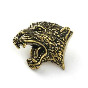 레트로 복고풍 엔틱 황동 치타 악마 Conchos 스크류 백 소재 동물 머리 디자인 가죽 가방 지갑 체인 버튼