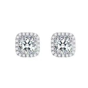 사각쿠션 1캐럿 5부 925귀걸이