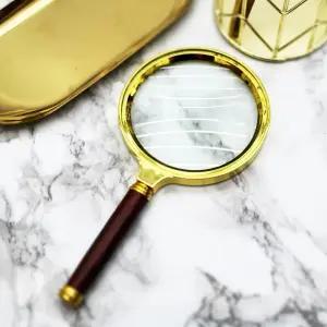 실버용품 돋보기 금테 핸드형 XL 독서용 신문용 큰글씨 휴대용 손잡이