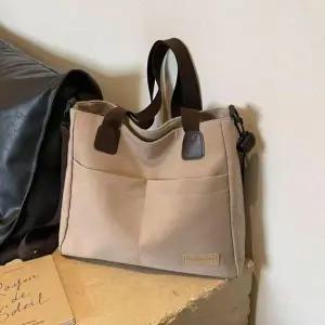 [골드스마일]사각 캔버스 숄더백 데일리 토트백 캐주얼 크로스백