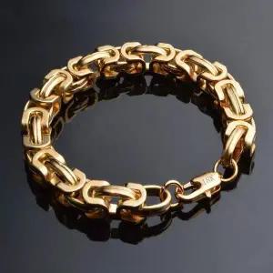 [골드스마일]18kgp 볼드 체인 여성 데일리 골드 패션 팔찌