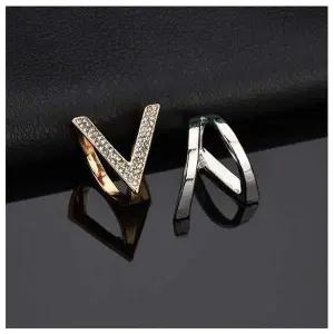 큐빅 브이 버클링 스카프링