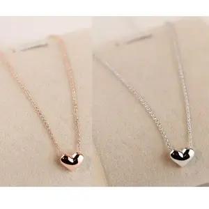 하트 큐빅 포인트 데일리 목걸이