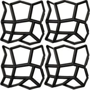 콘크리트 틀 및 형태 보행로 제작자 돌 성형 포장 디딤돌 야외 페이버 시멘트 파티오 잔디 정원용