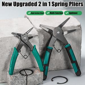 2in 1 스냅 링 플라이어 내부 외부 카드 고정용 다기능 전문가용 서클립 전동 수리 도구