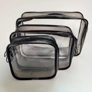 여행용 화장품 파우치 사각 투명 백 미니 3종 세트